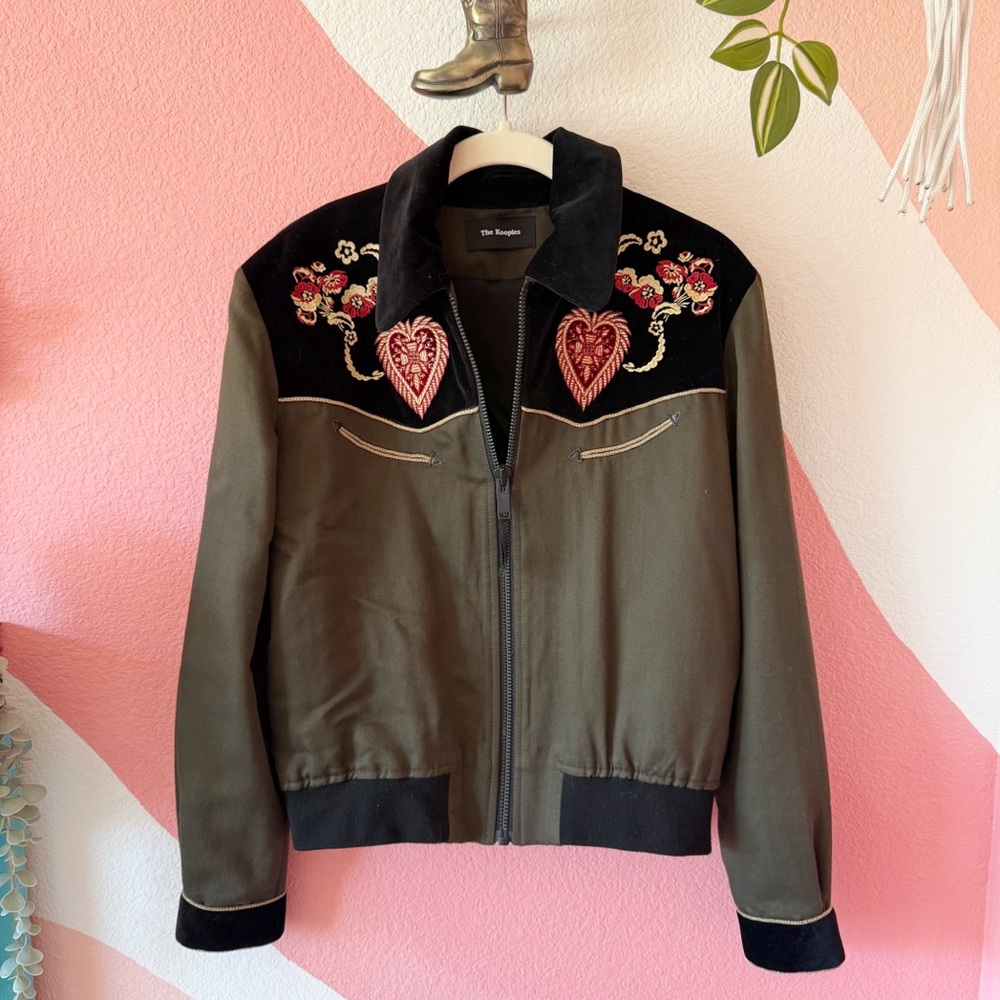 The Kooples Western Heart Bomber Jacket